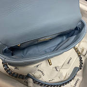 Chanel 19 Flap Bag Blue Gold Lambskin 26cm - 5