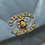 Chanel 19 Flap Bag Blue Gold Lambskin 26cm - 2