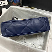 Chanel 19 Large Flap Bag Navy Blue Gold 30cm - 5