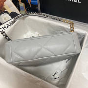 Chanel 19 Large Flap Bag Grey Gold 30cm - 4