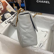 Chanel 19 Large Flap Bag Grey Gold 30cm - 2