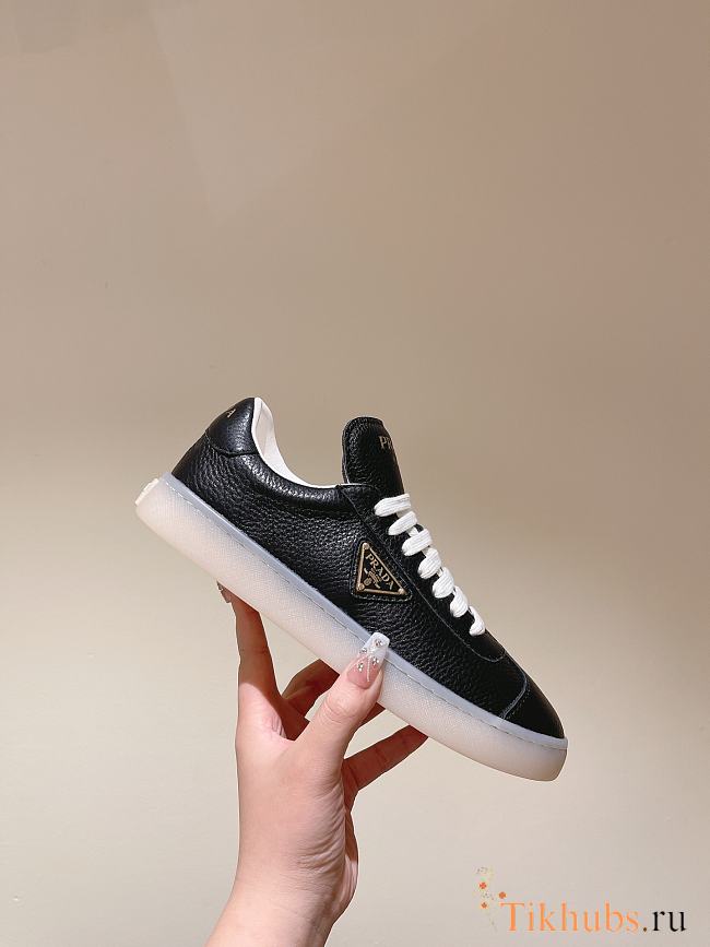 Prada Black Leather Sneakers - 1