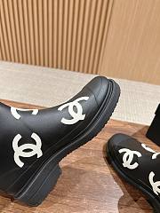 Chanel Black White Boots - 3