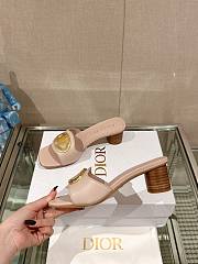 Dior Forever Heeled Slide Nude Calfskin 5cm - 5