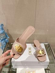 Dior Forever Heeled Slide Nude Calfskin 5cm - 4