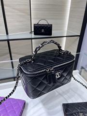 Chanel Top Handle Vanity Case Black Bag 17x9.5x8cm - 4