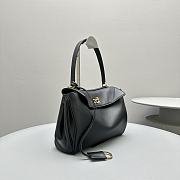 Balenciaga Rodeo Small Handbag Black Smooth 27x8x21cm - 5