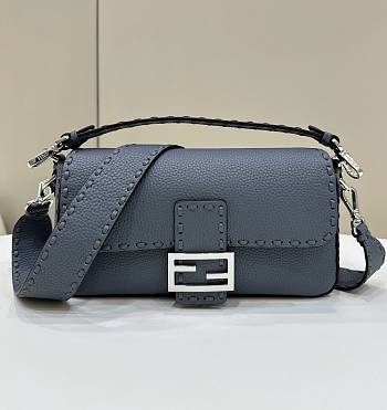 Fendi Baguette Bag Blue 27x15x6cm