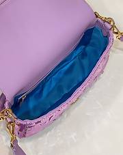 Fendi Sequin Baguette Bag In Light Purple 27cm - 4