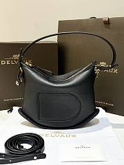 Delvaux Pin Swing Bag Black 29x9x20cm - 1