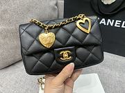 Chanel Mini Flap Bag Black Lambskin Gold 19x12x7cm - 3