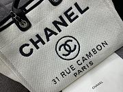 Chanel Shopping Tote Bag Black White 38cm - 3