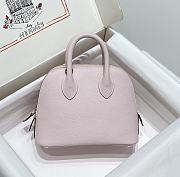 Hermes Mini Bolide Bag Pink Silver 19x14x8cm - 3