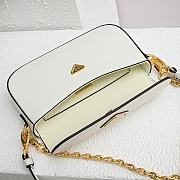 Prada Saffiano White Shoulder Bag 20.5x10.5x4cm - 2