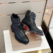 Christian Louboutin Our Fight Boots Calf Leather Mesh Black - 5