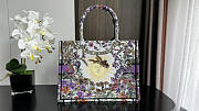 Dior Medium Book Tote Ecru Multicolor Dior 4 Saisons 36 x 27.5 x 16.5 cm - 5