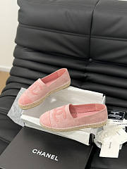 Chanel Espadrilles Pink Flat - 4