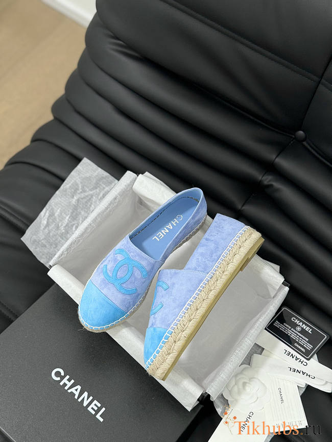 Chanel Espadrilles Blue Flat - 1