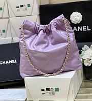 Chanel 22 Handbag Purple Bag 38x42x8cm - 6