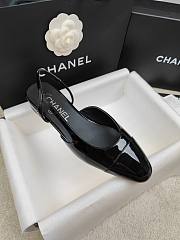 Chanel Slingback Black Patent Sandal - 5