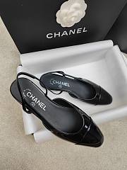 Chanel Slingback Black Patent Sandal - 3