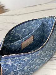 Louis Vuitton LV Pochette Denim Blue 22.5x4x12.5cm - 2