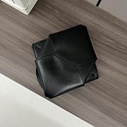 Loewe Mini Puzzle Fold Tote in Shiny Calfskin Black 20x16.5x9.5cm - 2