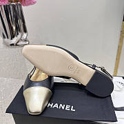 Chanel Slingback Black Gold Flat - 4