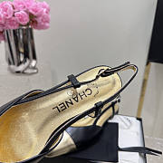 Chanel Slingback Black Gold Flat - 2