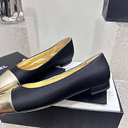 Chanel Ballerina Flat Gold Black - 5