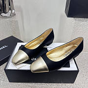 Chanel Ballerina Flat Gold Black - 3