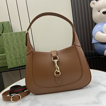 Gucci Jackie Small Shoulder Bag Brown 27.5x19x4cm