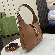 Gucci Jackie Small Shoulder Bag Brown 27.5x19x4cm - 4