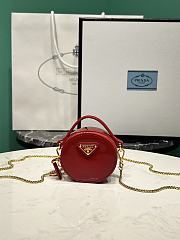 Prada Mini Pouch Red Patent 8x8x3.5cm - 1