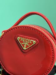 Prada Mini Pouch Red Patent 8x8x3.5cm - 6