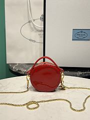 Prada Mini Pouch Red Patent 8x8x3.5cm - 2