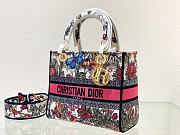 Dior Medium Lady D-Lite Bag White Multicolor Mexico Millefiori 24 x 20 x 11 cm - 5