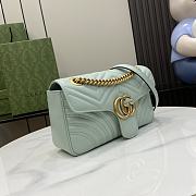 Gucci GG Marmont Small Shoulder Bag Pale Green 26x13x6cm - 6