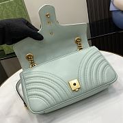 Gucci GG Marmont Small Shoulder Bag Pale Green 26x13x6cm - 2