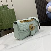 Gucci GG Marmont Mini Shoulder Bag Pale Green 22x13x6cm - 6