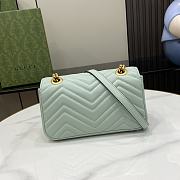 Gucci GG Marmont Mini Shoulder Bag Pale Green 22x13x6cm - 5