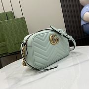 Gucci GG Marmont Small Shoulder Bag Pale Green 24x13x7cm - 3