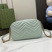 Gucci GG Marmont Small Shoulder Bag Pale Green 24x13x7cm - 4