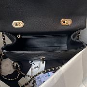 Chanel Box Bag Calfskin Gold Black 25x18x11.5cm - 4