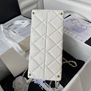 Chanel Box Bag Calfskin Gold White 25x18x11.5cm - 5