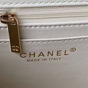 Chanel Box Bag Calfskin Gold White 25x18x11.5cm - 4