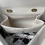 Chanel Box Bag Calfskin Gold White 25x18x11.5cm - 2