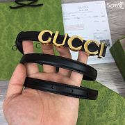 Gucci Gold Black Belt 1.5cm - 5