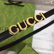 Gucci Gold Black Belt 1.5cm - 4