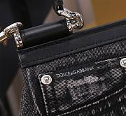 Dolce & Gabbana Medium Sicily Handbag Denim 20x18.5x10cm - 2